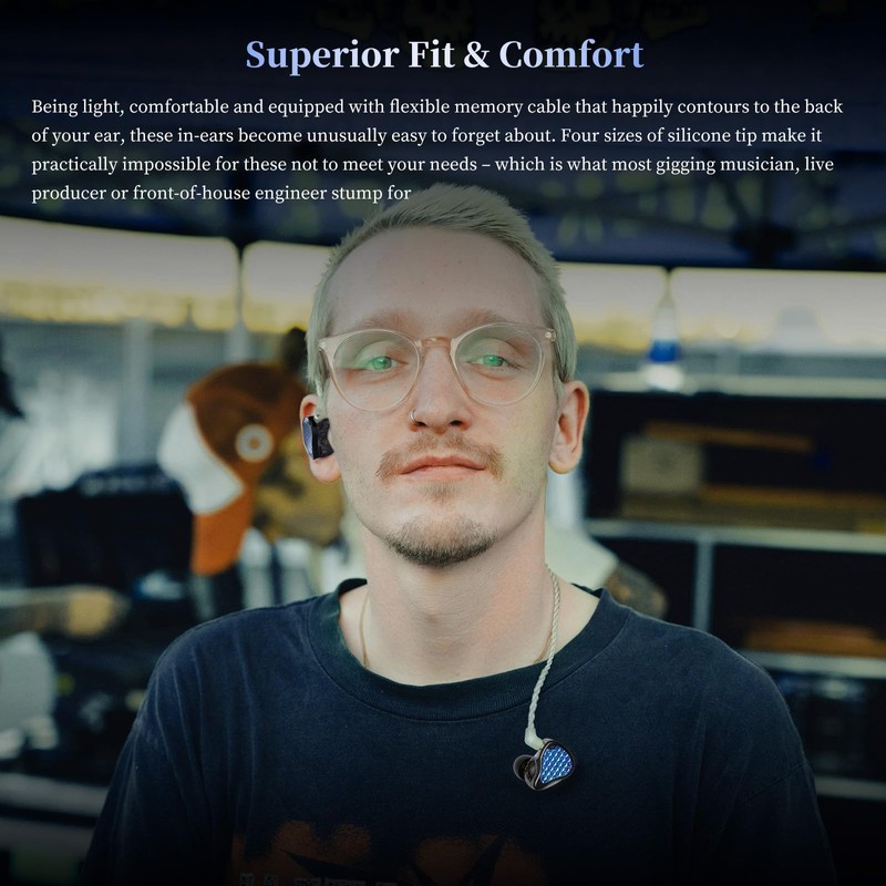 KZ ZAS Pro 7BA+1DD in Ear Monitor Headphone, 3.5mm Jack