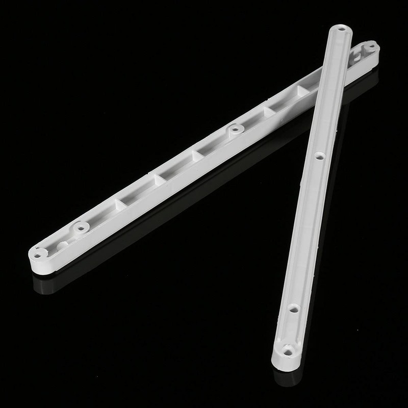 Tutoy 5 Pairs White Plastic Drawer Runners Cupboard Guide Rail