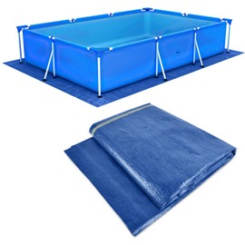 YIZHIXIANGQ Pool groundsheet, 300 x 200 cm, pool floor protection tarpaulin, outdoor pool ground cloth, pool ground cloth, suitable for rectangular swimming pools, protect the bottom of your pool