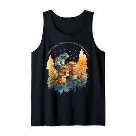 Honeybees, heroes of our ecosystem. Beekeeper Bee-Themed Pol Tank Top