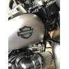 Custom METAL Harley CVO Tank Emblems ALL Black (set of
