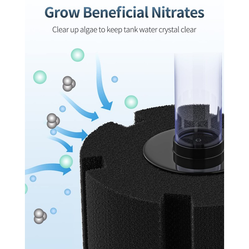 Pawfly Aquarium Bio Sponge Filter Quiet Betta Fry Shrimp and