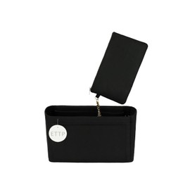 ETTP Purse Organizer Insert For Handbags, Tote Bag Organizer Insert, Handbag Organizer For Tote & Handbags, Compatible with Neverful Speedy and More (Slender Medium,Black)