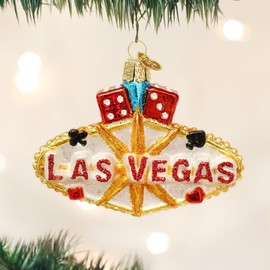 Old World Christmas Ornaments: Las Vegas Sign Glass Blown Ornaments for Christmas Tree
