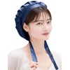 COCOSILK Silk Night Cap, 100% Naturally Spun Silk, Back Ribbon