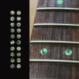 1/4インチ ドット セット(アバロンGREEN) ギターに貼る インレイステッカー 090-14-GR
