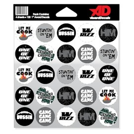 Award Decals MULTIRIZZ-2 Full Color Sticker Set 1" (100 Decals) The Original Award Decals Premium 20mil Thick Helmet Decals Made in The USA Since 1976