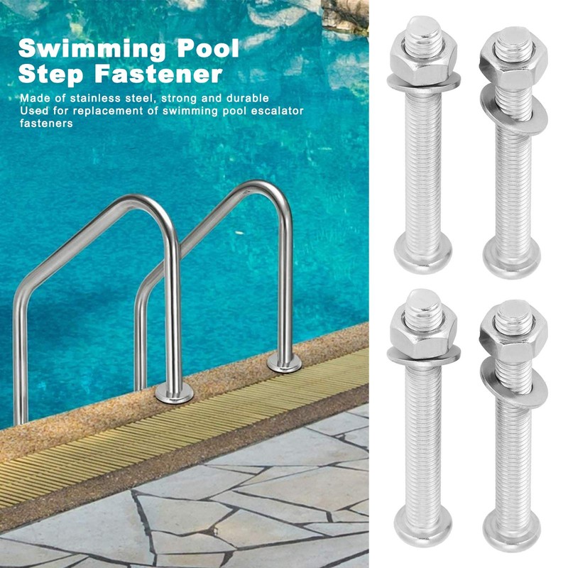 4 Sets Stainless Steel Ladder Bolt Set, Stainless Steel Swimming