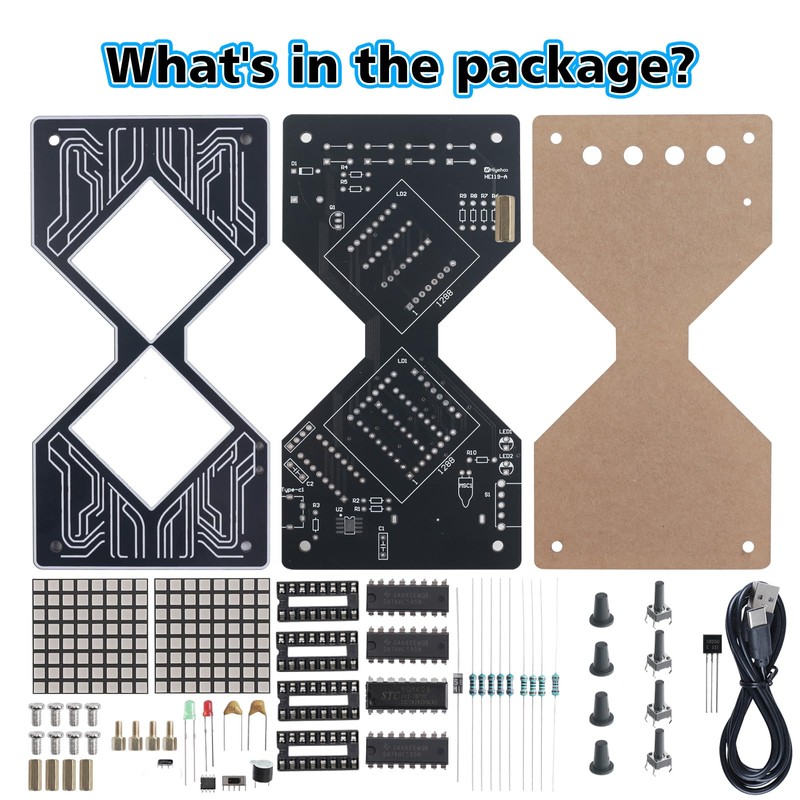 PEMENOL DIY Electronic Hourglass Soldering Kit, 1-99 Minute Countdown Timer