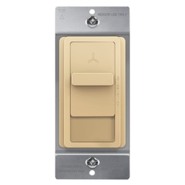 TOPGREENER Kalide Fan Speed Control Switch, 3-Speed Fan Wall Switch, Single Pole, 120VAC, 60Hz, 2.5A, Neutral Wire Not Required, TGFS3-GD,Gold