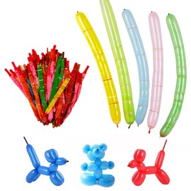 Henyall 45pcs Rocket Balloons,Multicoloured Long Strip Balloons for Kids,Party Bag Filler with Whistle Sound Suitable for Birthday Party Gift,Children's Outdoor and Indoor Fun Activities