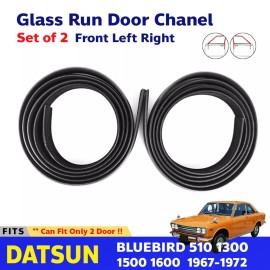 Zoparts Clearance Glass Run Door Weatherstrip 2PC Fits Datsun Sunny B110 KB110 1200 2D
