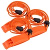 GXGM Pack of 3 with Reflective Rope, Whistle, Safety Whistle,