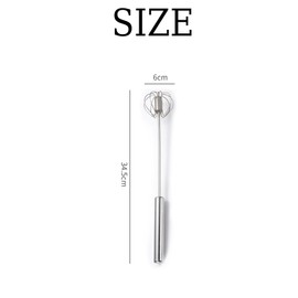 Semi-automatic stainless steel whisk, stainless steel whisk, rotating push mixer stirrer for whisking, beating, stirring