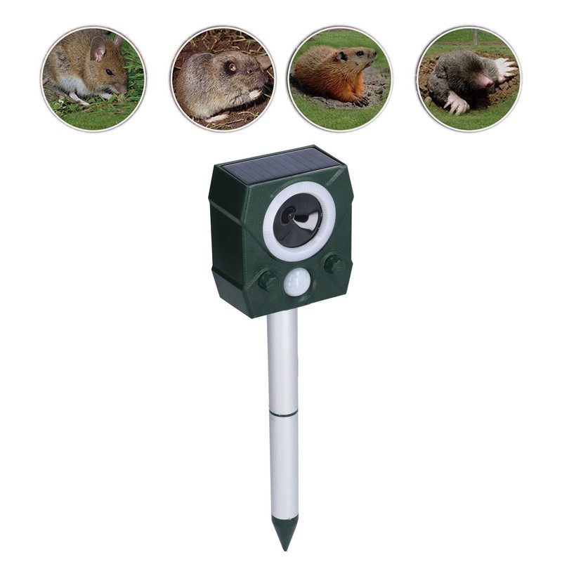 Solar Animal Repeller Smart Ultrasonic Mouse Animal Repellent for Farm