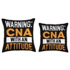 CNA With An Attitude Certified Nursing Assistant Medical Throw Pillow