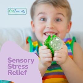 ArtCreativity Easter Bunny Stress Balls - 8 Pack of Easter Squishies - Colorful Squishy Bunny Ball Sensory Toys - Easter Basket Stuffer Ideas - Easter Gifts for Teens