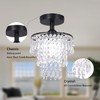 FRIXCHUR Small Crystal Chandelier Flush Mount Ceiling Light 3 Tiers