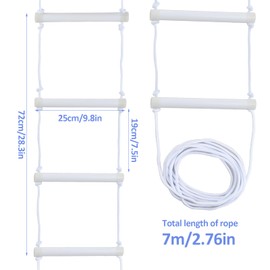 Amexo Bed Ladder Assist Bed Safety Ladder Assistant Straps Adjustable Rope Bed Ladder Strap Bed Sit Up Support Assist Rope with 4 Handle Grips for the Elderly Senior Pregnant Injury Recovery Patient