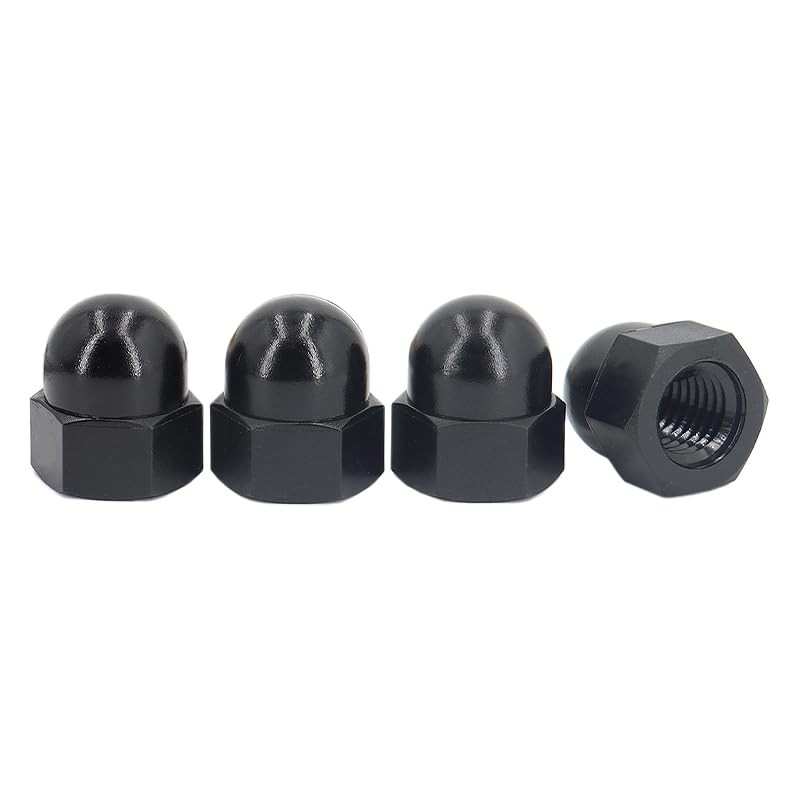 50 Pieces M8 Nylon Acorn Nut Plastic Bolt Nut Caps