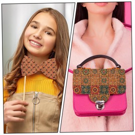 OHPHCALL 11pcs Wood Grain Faux Leather Sheets for DIY Crafts and Sewing Projects Versatile Synthetic Leather Material for Handmade Decorations and Accessories Mixed Style