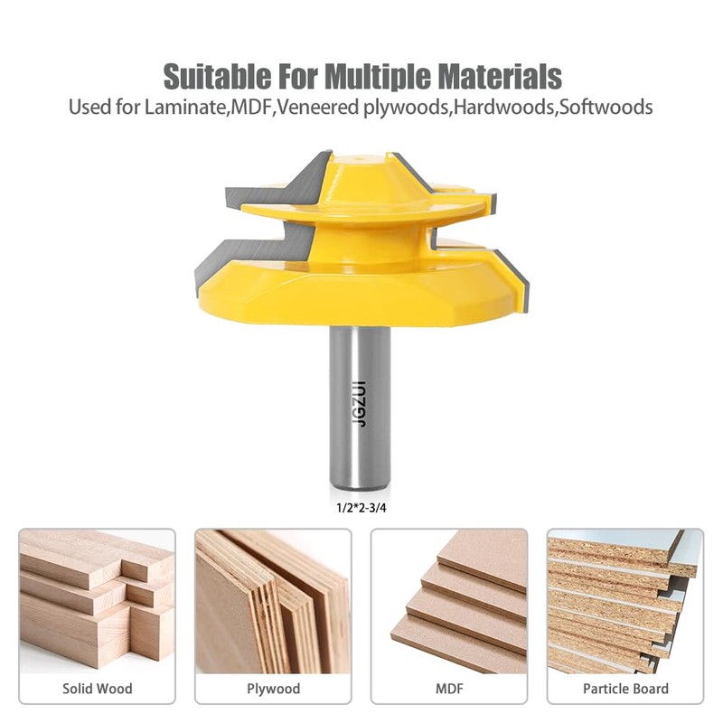 45 Degree Lock Miter Router Bit 1/2 Inch Shank.Woodworking Tools
