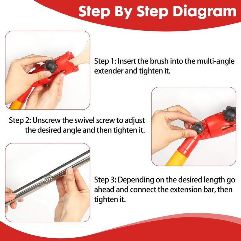 Infreecs Multi-angle brush extension, paint brush extension, multi angle paint