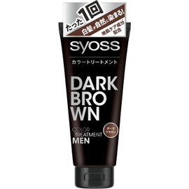 Set of 4 [Cyos] Color Treatment For Men, Dark Brown (Hair Color, For Men, Gray Hair Dye), 6.3 oz (180 g) (4 x 4)