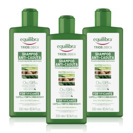 equilibra Hair Strengthening Anti-Hair Loss Shampoo Gently Cleanses Brittle Hair Prevents Hair Loss or Breakage Based on Aloe Vera Argan Oil Vegetable Keratin 3 x 300ml