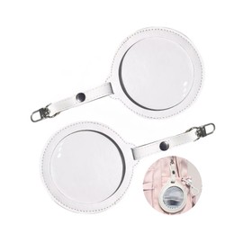 MAEXUS Transparent Can Badge Cover, For 2.3 - 2.6 inches (58 - 65 mm), PU Leather, Can Badge, Storage, Badge Cover, Key Chain Type, Can Badge, Scratch-Resistant, Photo Frame, Keychain, Pain Bag, Made