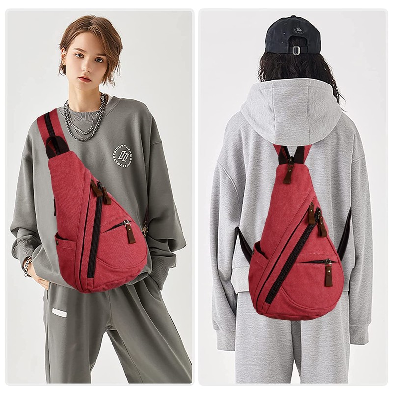 HUXFAM Small Sling Crossbody Backpack Multipurpose Casual Daypack Backpacks Outdoor