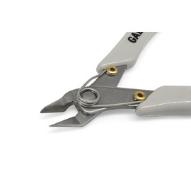 Electronic Side Cutters - Mini Side Cutters with Extra Slim Head 21° - Angled Cutting Edge without Bevel - Includes Opening and Wire Retaining Spring 130 mm GALLUNoptimal