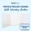 Royal Brites White Grid Trifold Presentation Board, Project Board, 14
