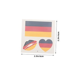 NOLITOY Sports Event Temporary 25 Sheets National Flag Face Stickers Waterproof Wear-Resistant Safe for All Ages