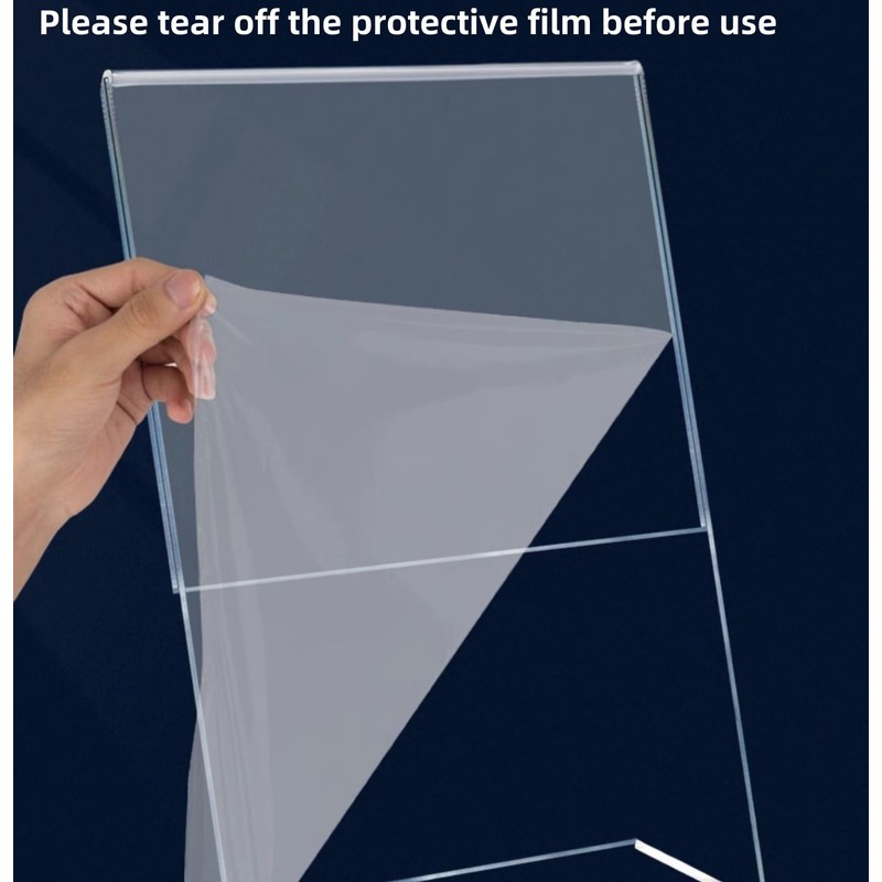 A5 Acrylic Sign Holder, 6 Pack L-Shape Menu Display Stand