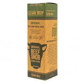 Beef Snob Snack Sticks - Original Flavor – High Protein, Sugar-Free, Keto & Gluten-Free Beef Jerky – 20 Count, 1 oz Each – Healthy On-the-Go Meat Snack