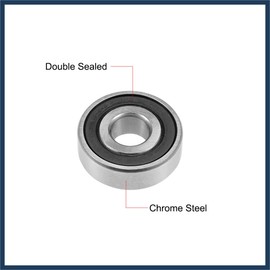 INFINAUTO 6202-12-2RS Deep Groove Ball Bearing 12x35x11mm Double Sealed Chrome Steel Z2 Lever Bearings Stylish Design