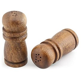 Pacific Merchants Acaciaware Salt and Pepper Set Tied with Raffia, 4-Inch