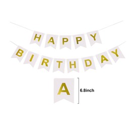 Happy Birthday Bunting Banner,Birthday Letter Banner Party Supplies