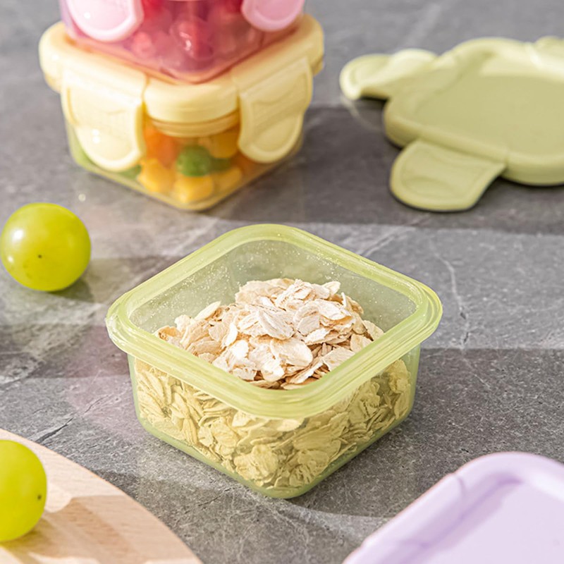 GiantGo Pack of 10 Small Plastic Containers with Lids, 60ml