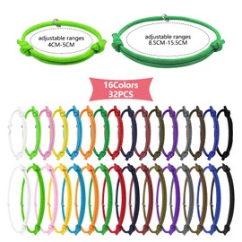 JJWNML 32 Pieces Puppy ID Collars, Newborn Kittens, Soft Polyester Collars, Adjustable Bands, Identification Puppy Collar for Newborn Pet, Multi Coloured (S, 12-20 cm + L, 17-28 cm)