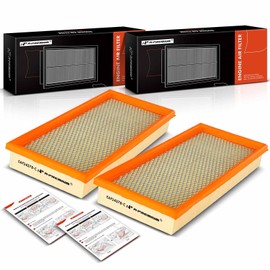 Filtro de aire de motor A-Premium de 2 piezas compatible con Ford F-150 1987-1996, F-250 HD, F-350, F-53 Motorhome Chassis, F-Super Duty, E-150 Econoline Club Wagon, E-250 Econoline, Econoline Super