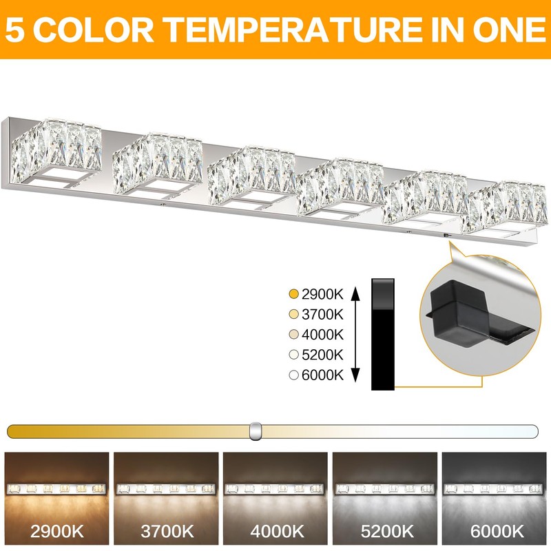 ZUZITO 6 Lights Bathroom Vanity Light - LED Bathroom Lights