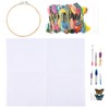 100Pcs/Set DIY Crafts Colorful Threads Embroidery Pen Punch Needle Kit
