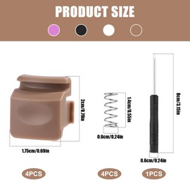 4pcs Replacement Lid Compatible with Owala FreeSip 24oz 32oz, 4 Color Water Bottleseal Stopper Mouth Cap Seal with springs & screwdriver Replacement Parts for Owala 19/24/32/40oz Accessories