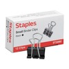 Staples 0.75-inch W Binder Clips, Small, Black, 432/Carton (ST32002/32002VS)