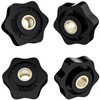 9 PCS Hex Clamping Nuts Knob,Star Shape Handle Nuts (M8)