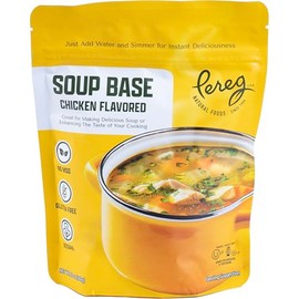Pereg Chicken Flavored Soup Base, 12 oz | Vegan, Gluten-Free, No MSG | All-Natural Dry Broth Mix for Soups, Stews, Grains & Cooking | Kosher (including Passover)