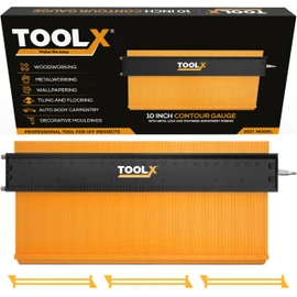 Toolx Contour Gauge Tool (10 Inch with Lock), Shape Duplicator Profile Tool for Woodworking & Flooring, Stocking Stuffers for Men, Men’s Gifts, Best Christmas Gifts Men 2025