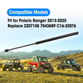 7043889 1 Pc Front Window Lift Support Replace 2207158 C16-32076, Gas Shock Strut Fit for Polaris Ranger 2013-2025 for Left and Right Sides